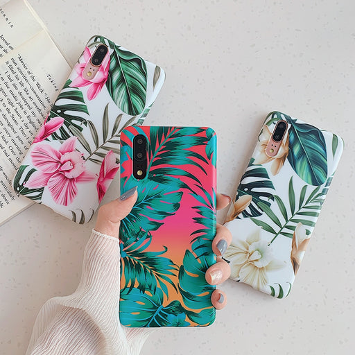 Flower Banana Leaf Cases Huawei P20 P30 Pro Lite Mate 20 Lite