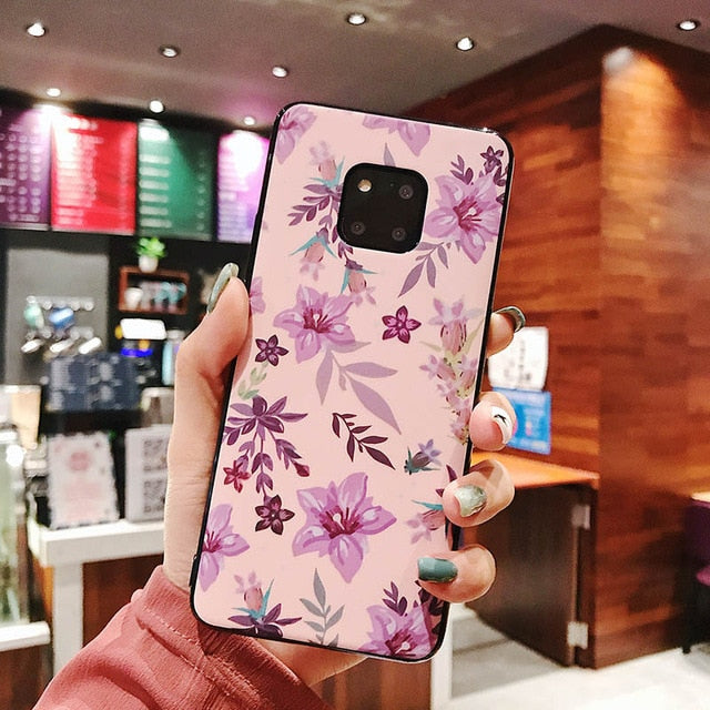 Flower Banana Leaf Cases Huawei P20 P30 Pro Lite Mate 20 Lite