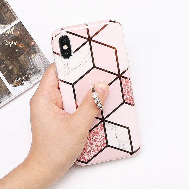 Fashion Artistic Geometric Case iPhone X XS XS Max XR 6 6S 7 8 Plus