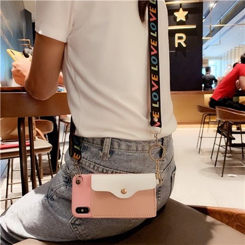 Candy Color Wallet Case iPhone X XS XS Max XR 6 6S 7 8 Plus