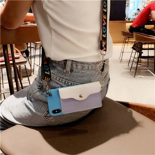 Candy Color Wallet Case iPhone X XS XS Max XR 6 6S 7 8 Plus