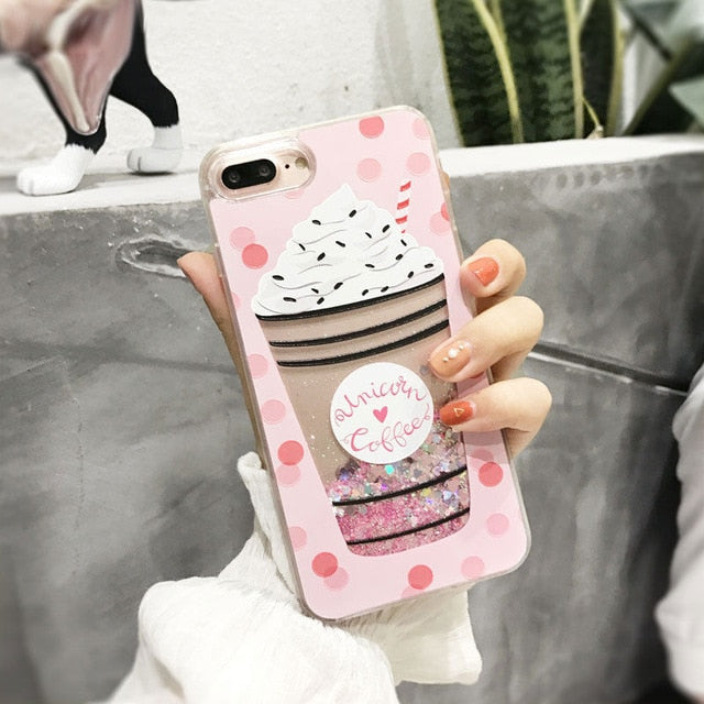 Liquid Heart Case iPhone X XS XS Max XR 6 6S 7 8 Plus