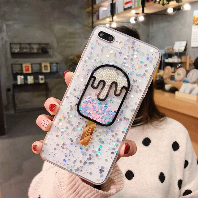 Liquid Heart Case iPhone X XS XS Max XR 6 6S 7 8 Plus