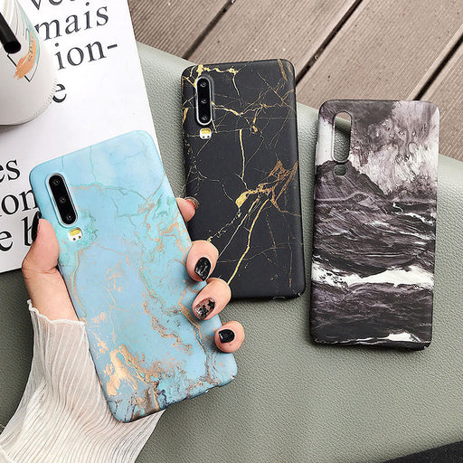 Classical Cracked Marble Case For Huawei P20 P30 Pro Lite Mate 20 Pro Honor 10 Lite P Smart 2019 Full Body Hard PC Back Cover