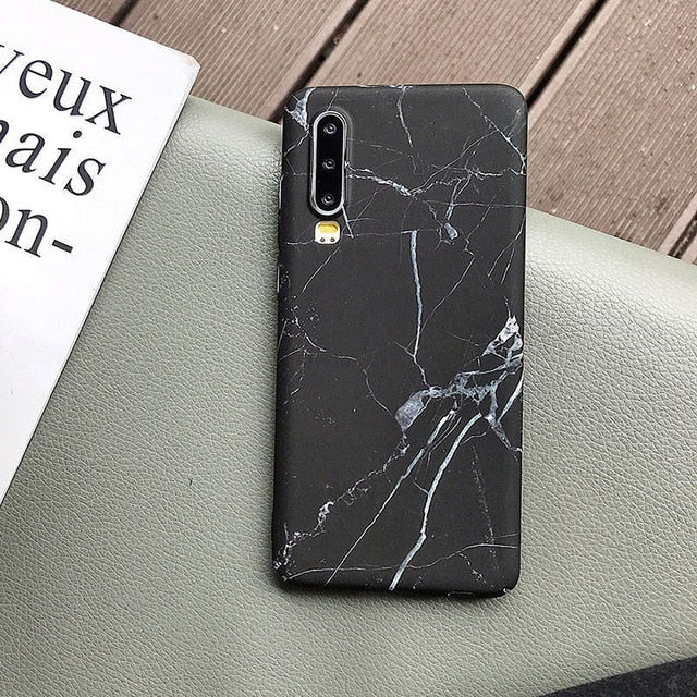 Classical Cracked Marble Case For Huawei P20 P30 Pro Lite Mate 20 Pro Honor 10 Lite P Smart 2019 Full Body Hard PC Back Cover