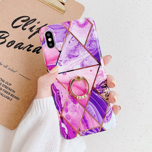 Fashion Artistic Geometric Case iPhone X XS XS Max XR 6 6S 7 8 Plus