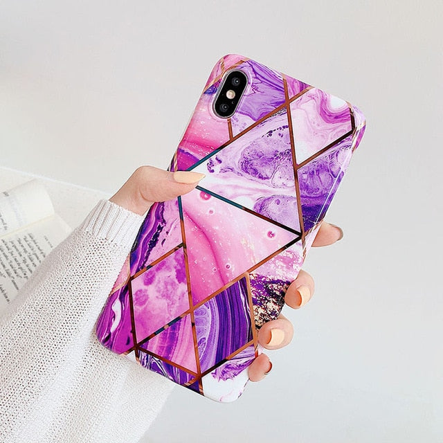 Fashion Artistic Geometric Case iPhone X XS XS Max XR 6 6S 7 8 Plus