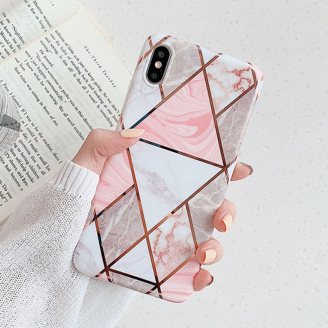 Fashion Artistic Geometric Case iPhone X XS XS Max XR 6 6S 7 8 Plus