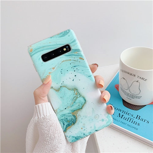 Vintage Marble Phone case for Galaxy S10 S10 Plus S10E S7 S7 edge S8 S9 Plus