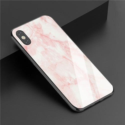 Fashion Marble Glass Case iPhone X XS XS Max XR 6 6S 7 8 Plus