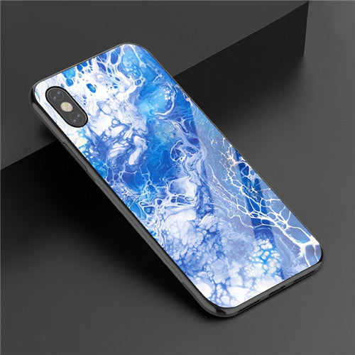 Fashion Marble Glass Case iPhone X XS XS Max XR 6 6S 7 8 Plus