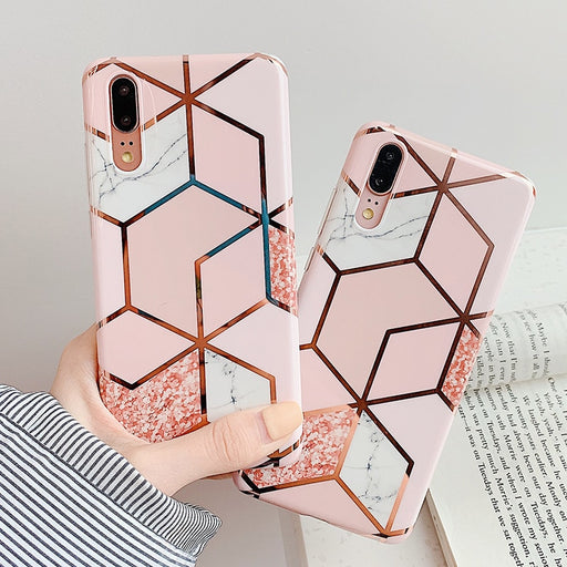 Geometric Marble Case Huaweii 20 P30 Pro Lite Mate 20 Pro Lite