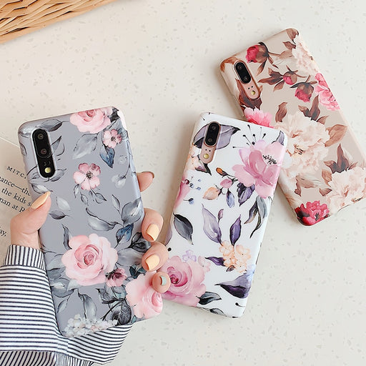Vintage Beautiful Flower Case Huawei P20 P30 Pro Lite Mate 20 Lite Pro