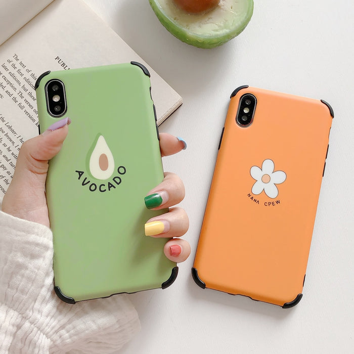 Cartoon Avocado Case iPhone X XS XS Max XR 6 6S 7 8 Plus