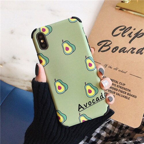 Cartoon Avocado Case iPhone X XS XS Max XR 6 6S 7 8 Plus