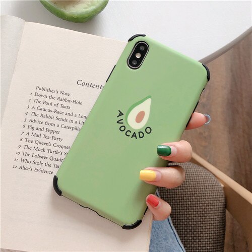 Cartoon Avocado Case iPhone X XS XS Max XR 6 6S 7 8 Plus