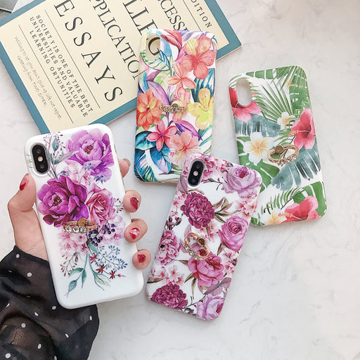 Flower With Finger Ring iPhone X XS XS Max XR 6 6S 7 8 Plus