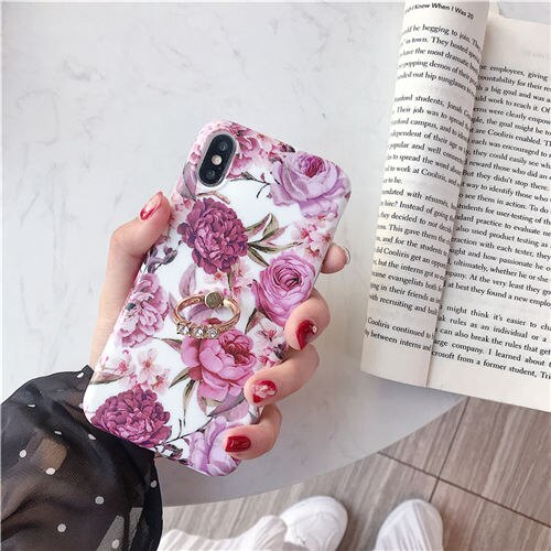 Flower With Finger Ring iPhone X XS XS Max XR 6 6S 7 8 Plus