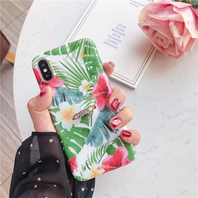Flower With Finger Ring iPhone X XS XS Max XR 6 6S 7 8 Plus