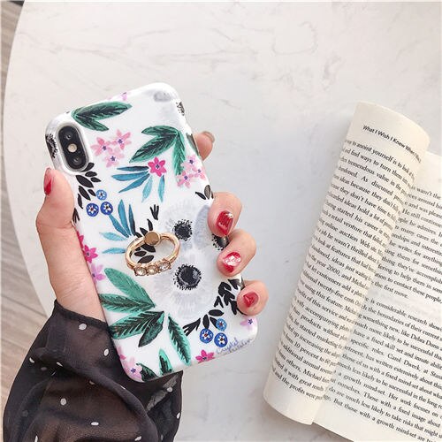 Flower With Finger Ring iPhone X XS XS Max XR 6 6S 7 8 Plus