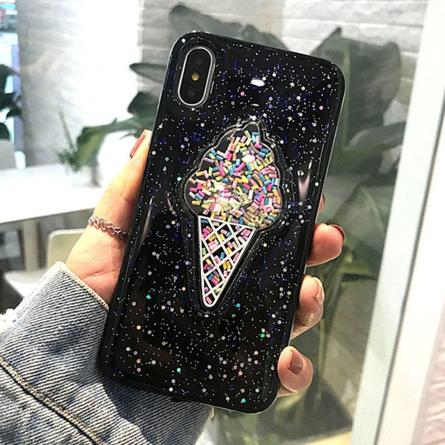 Liquid Heart Case iPhone X XS XS Max XR 6 6S 7 8 Plus