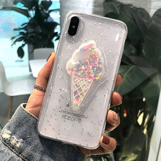 Liquid Heart Case iPhone X XS XS Max XR 6 6S 7 8 Plus
