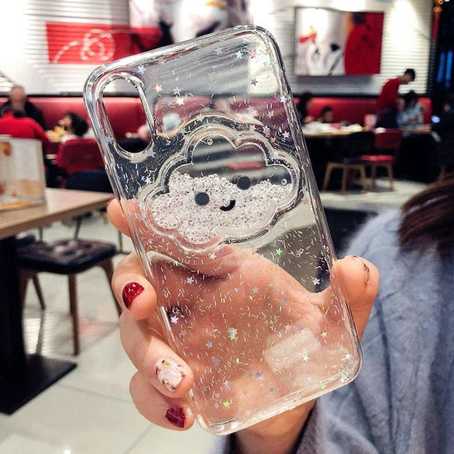 Liquid Heart Case iPhone X XS XS Max XR 6 6S 7 8 Plus