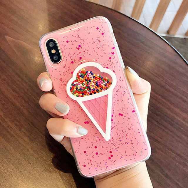 Liquid Heart Case iPhone X XS XS Max XR 6 6S 7 8 Plus
