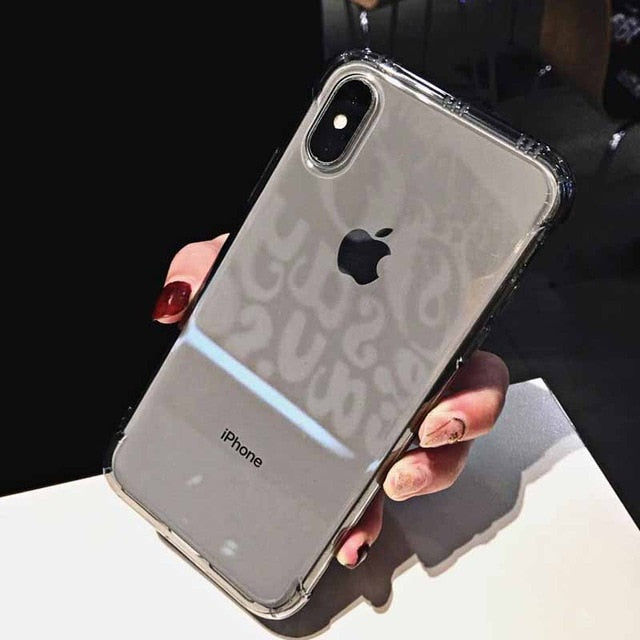 Fashion Transparent Case iPhone X XS XS Max XR 6 6S 7 8 Plus