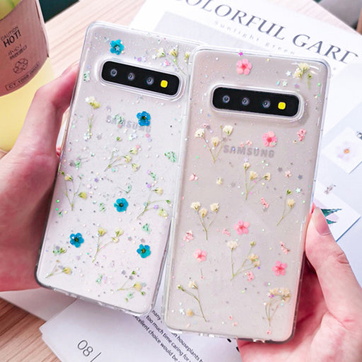 Transparent Shining Glitter Case Samsung Galaxy S10 S9 Plus