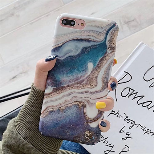 Fashion Gradient Marble Case iPhone X XS XS Max XR 6 6S 7 8 Plus