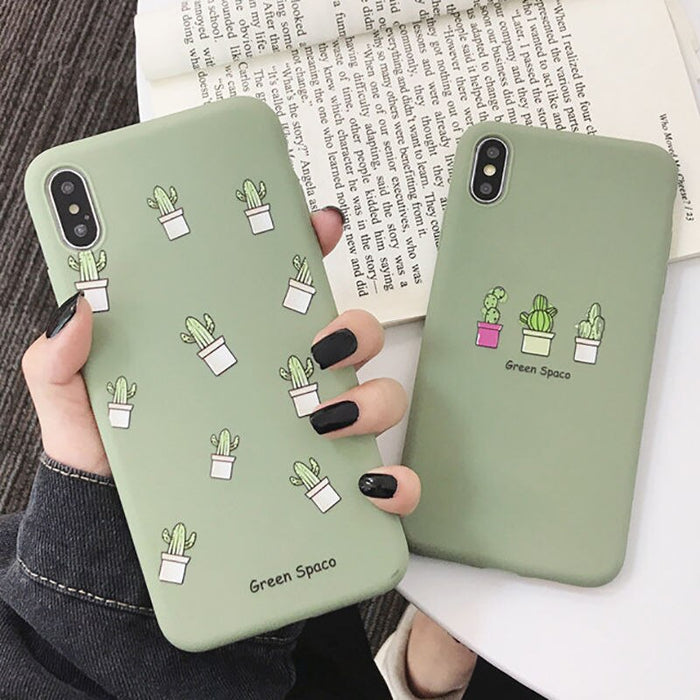 Cute Cactus Case iPhone X XS XS Max XR 6 6S 7 8 Plus