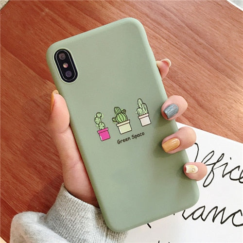 Cute Cactus Case iPhone X XS XS Max XR 6 6S 7 8 Plus