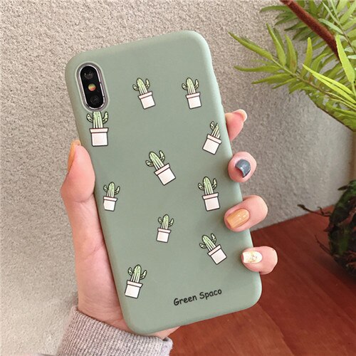 Cute Cactus Case iPhone X XS XS Max XR 6 6S 7 8 Plus