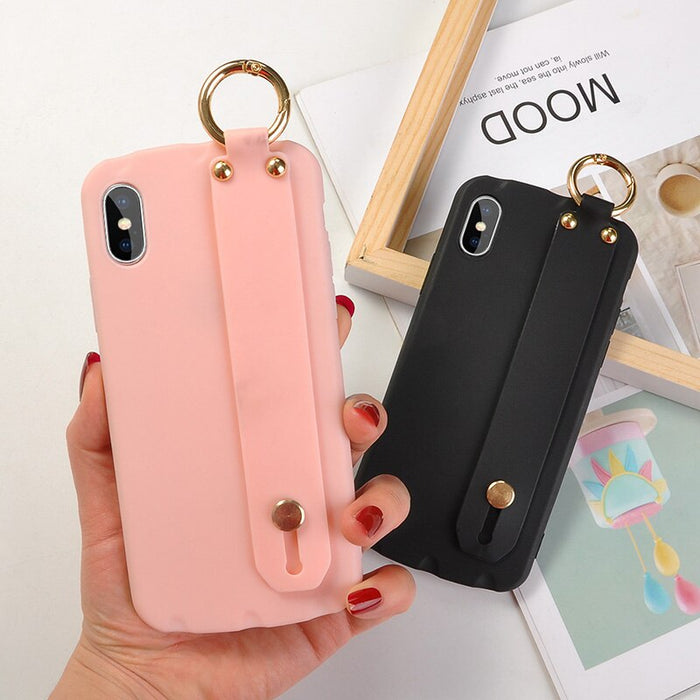 Pink & Black Couples Holder Case iPhone X XS XS Max XR 6 6S 7 8 Plus