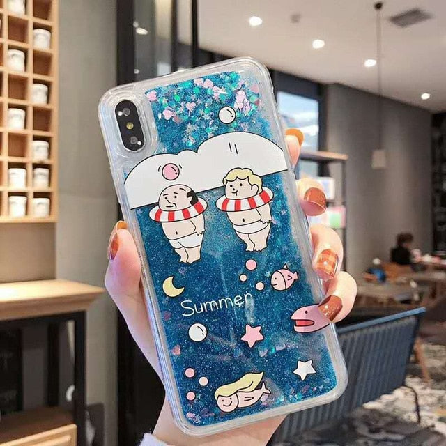 Dynamic Liquid Quicksand Case iPhone X XS XS Max XR 6 6S 7 8 Plus