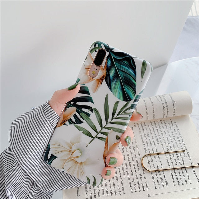 Flower Banana Leaf Cases Huawei P20 P30 Pro Lite Mate 20 Lite