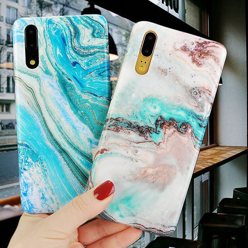 Gradient Marble Phone Case For Huawei Mate 20 lite P20 P30 Pro
